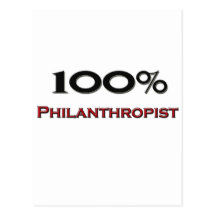 Philanthrope de 100 pour cent carte postale