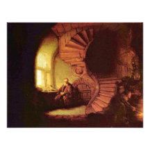 Philosophe dans la méditation. Par Rembrandt Van R Invitation Personnalisée