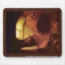 Philosophe dans la méditation. Par Rembrandt Van R Tapis De Souris