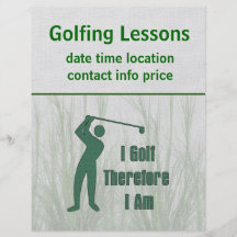 Philosophie jouante au golf prospectus en couleur
