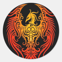Phoenix tribal décoré autocollant