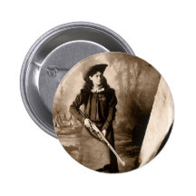 Photo 1898 de Mlle Annie Oakley Holding un fusil Badges Avec Agrafe