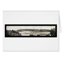 Photo 1916 de rivière de manganèse de pont en trai cartes de vœux