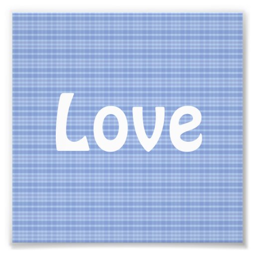 Photo bleue d'art d'amour de motif de plaid