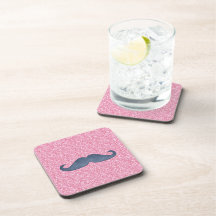 PHOTO BLEUE GIRLY DE SCINTILLEMENT DE ROSE DE MOUS DESSOUS-DE-VERRE