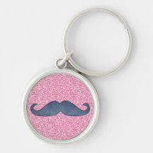 PHOTO BLEUE GIRLY DE SCINTILLEMENT DE ROSE DE MOUS PORTE-CLEF