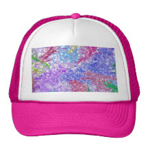 Photo colorée pourpre de scintillement d'abrégé su casquette