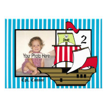 Photo de bateau de pirate faire-part personnalisés