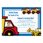 Photo de Dumptruck d'amusement de construction Invitation Personnalisée