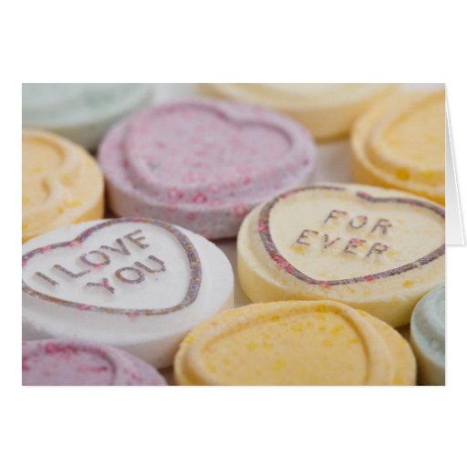 Photo de sucrerie de coeurs de conversation je t'a carte