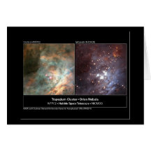 Photo de télescope de Hubble de groupe de trapèze Cartes De Vœux