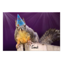 Photo d'écureuil d'anniversaire