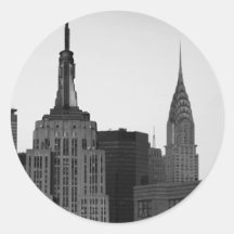 Photo d'Empire State Building Adhésif Rond