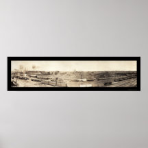 Photo du sud 1908 d'Omaha de parcs à bestiaux Affiches