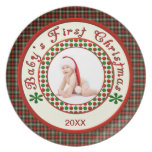 Photo faite sur commande de premier Noël de Babys  Assiette