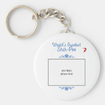 Photo faite sur commande ! Mondes plus grand Shih- Porte-clef