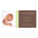 Photo florale douce de faire-part de naissance Car Photocarte Personnalisée