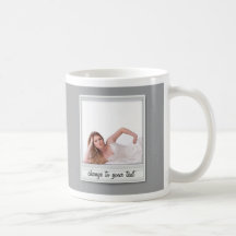 photo instantanée - photoframe - sur le gris tasse