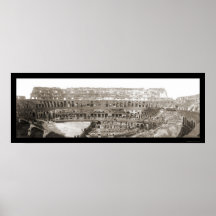 Photo intérieure 1909 de Rome de Colisé Poster