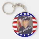 Photo patriotique Keychain Templat de bannière éto Porte-clef