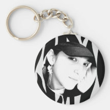 Photo personnalisée barrée par zèbre Keychain Porte-clés