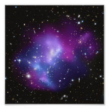 Photo pourpre de groupe de galaxie