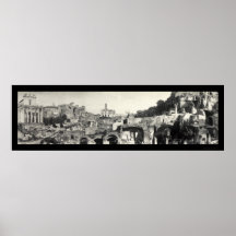 Photo romaine 1909 de l'Italie de forum Posters