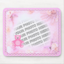 Photo rose Mousepad d'ours de nounours Tapis De Souris