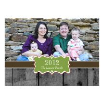 Photo rustique en bois de Joyeux Noël Bristol Personnalisé