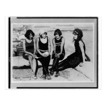Photo vintage de beautés de plage carte postale