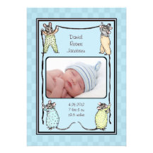 Photo vintage de faire-part de naissance de bébé d