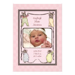 Photo vintage de faire-part de naissance de bébé d