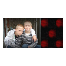 Photocard checkered rouge et noir de Goth Modèle Pour Photocarte