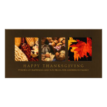 Photocard de bénédictions de thanksgiving de récol photocartes personnalisées