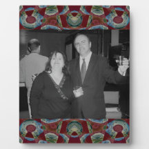 photoframe bleu brun de fantaisie photo sur plaque
