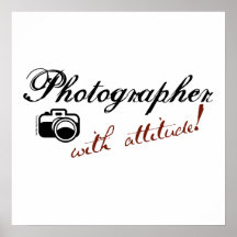 Photographe avec l'attitude posters