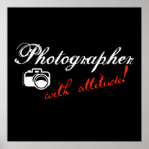 Photographe avec l'attitude affiches