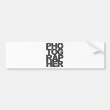 Photographe - texte noir autocollant pour voiture