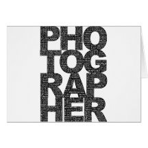 Photographe - texte noir carte de vœux