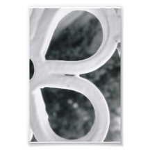 Photographie B4 4x6 noir et blanc de lettre d'alph