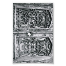 Photographie B6 4x6 noir et blanc de lettre d'alph
