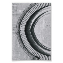Photographie C4 4x6 noir et blanc de lettre d'alph