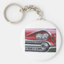Photographie classique vintage de gril de voiture porte-clef