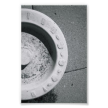 Photographie D3 4x6 noir et blanc de lettre d'alph