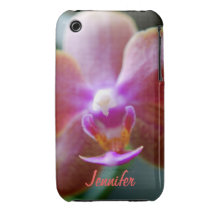 Photographie de macro d'orchidée coques iPhone 3
