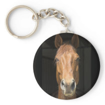 Photographie de visage de cheval porte-clés