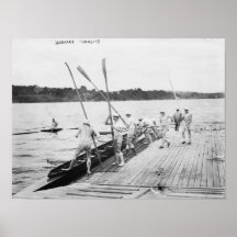 Photographie d'équipe d'équipage d'aviron d'Univer Posters