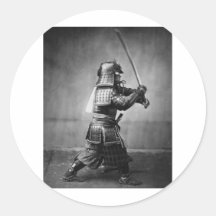 Photographie d'un samouraï C. 1860 Adhésifs