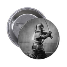 Photographie d'un samouraï C. 1860 Badge Avec Épingle