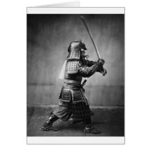 Photographie d'un samouraï C. 1860 Carte
